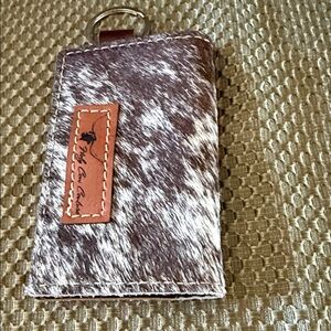 Brown and White Key & Card Holder